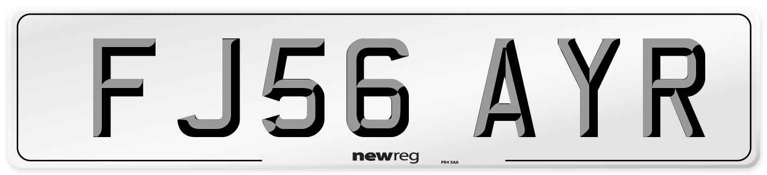 FJ56 AYR Number Plate from New Reg